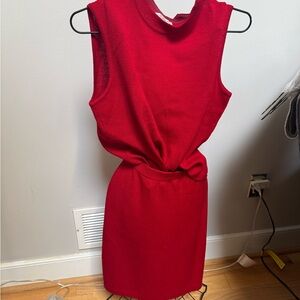 St. John Collection Vibrant Red Mini Dress